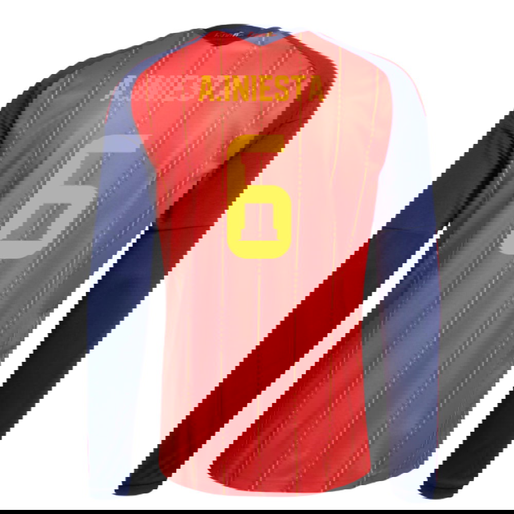 2026-2027 Spain Long Sleeve Home Shirt (A.Iniesta 6)