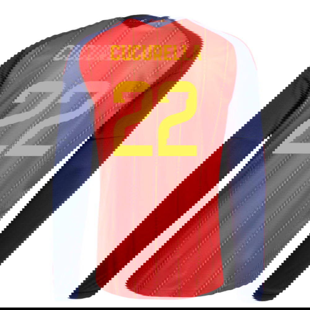 2026-2027 Spain Long Sleeve Home Shirt (Cucurella 22)