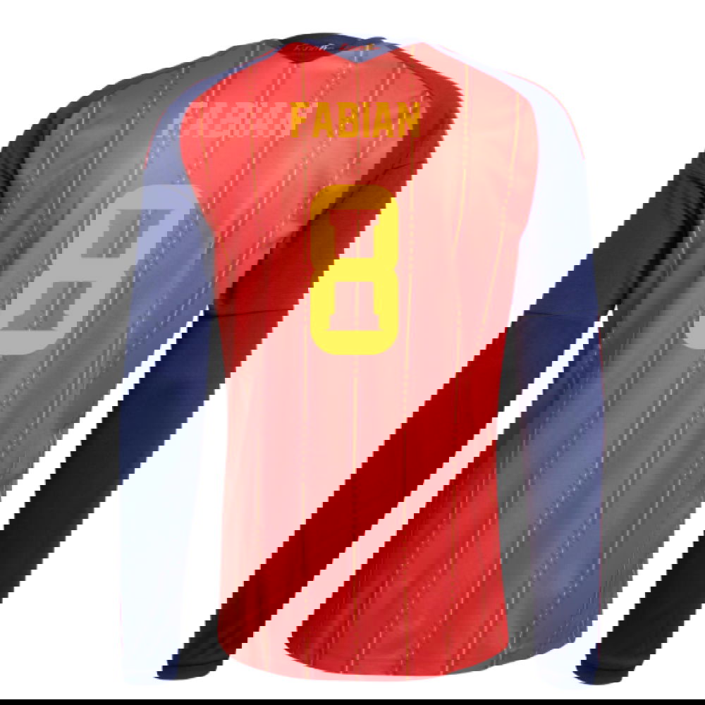 2026-2027 Spain Long Sleeve Home Shirt (Fabian 8)