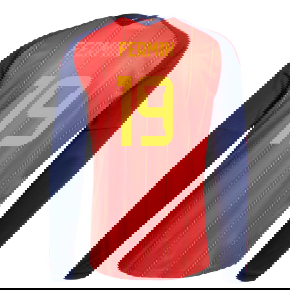 2026-2027 Spain Long Sleeve Home Shirt (Fermin 19)