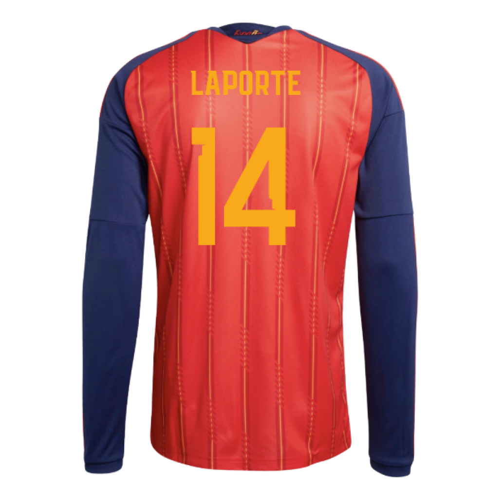 2026-2027 Spain Long Sleeve Home Shirt (Laporte 14)