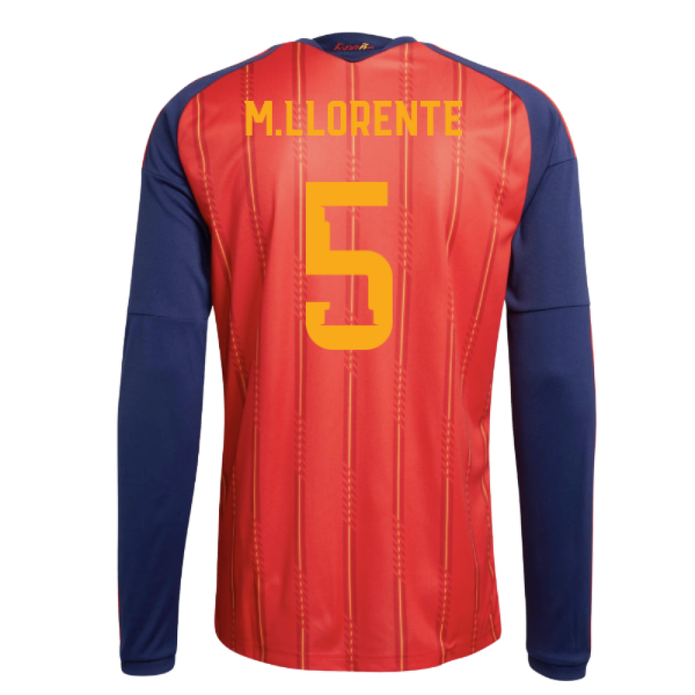 2026-2027 Spain Long Sleeve Home Shirt (M.Llorente 5)