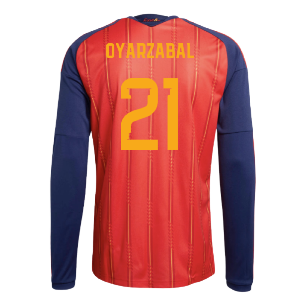 2026-2027 Spain Long Sleeve Home Shirt (Oyarzabal 21)