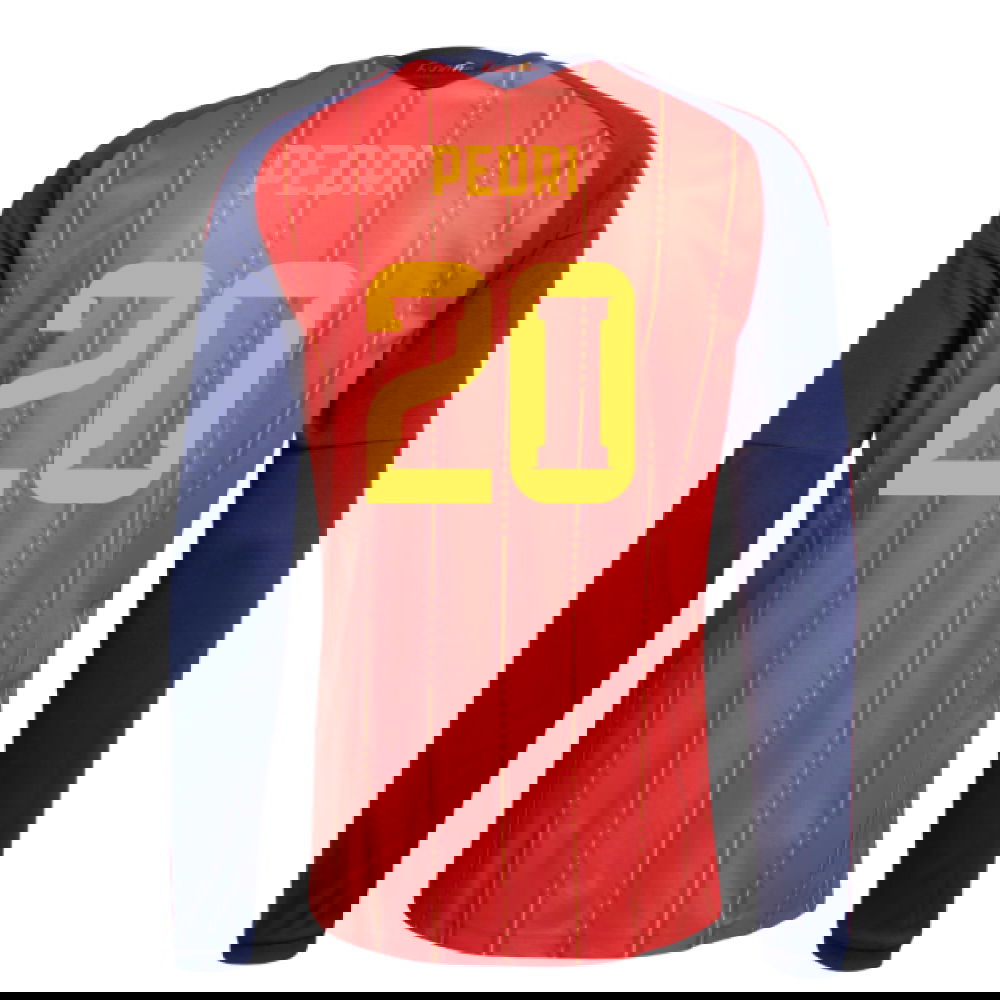 2026-2027 Spain Long Sleeve Home Shirt (Pedri 20)