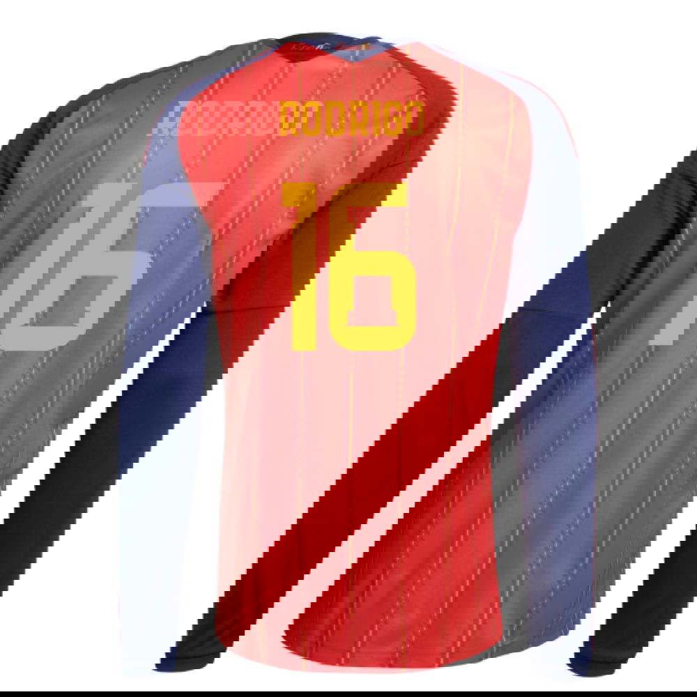 2026-2027 Spain Long Sleeve Home Shirt (Rodrigo 16)