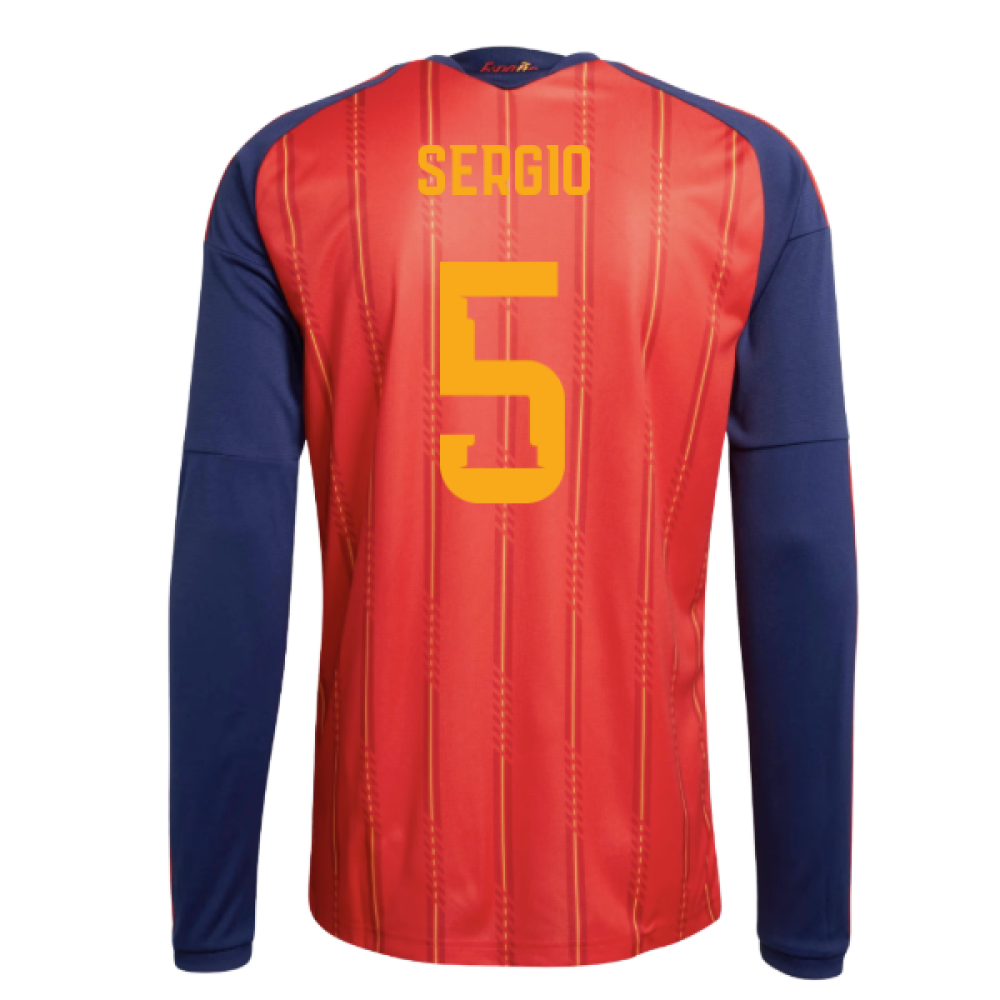 2026-2027 Spain Long Sleeve Home Shirt (Sergio 5)