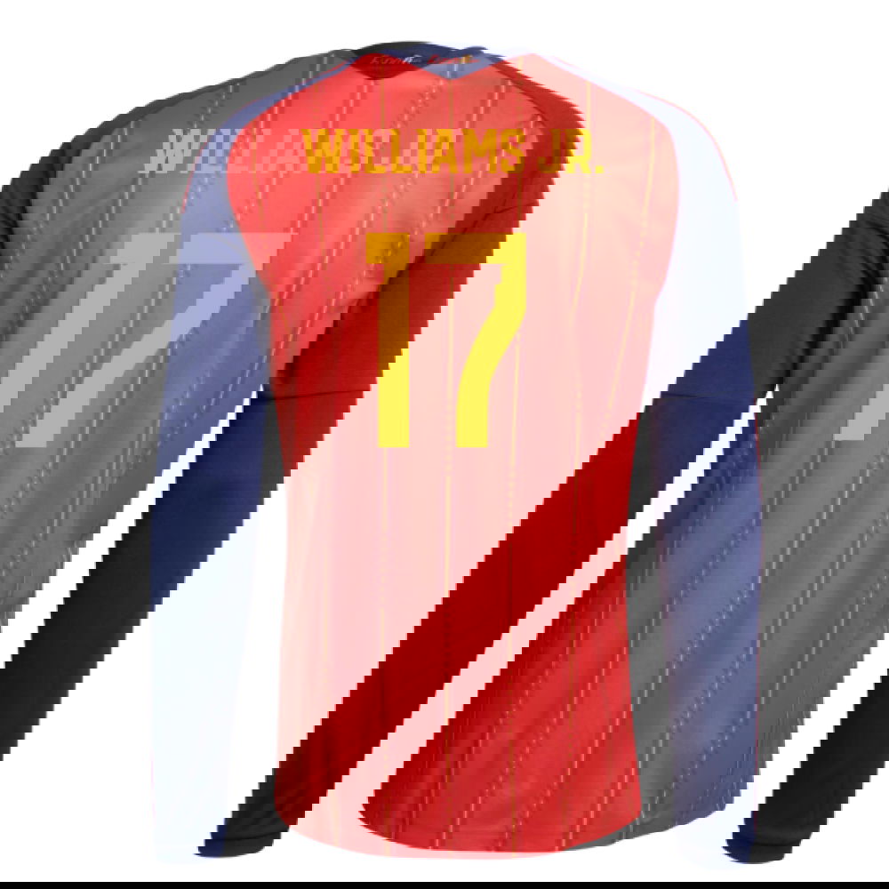 2026-2027 Spain Long Sleeve Home Shirt (Williams Jr. 17)