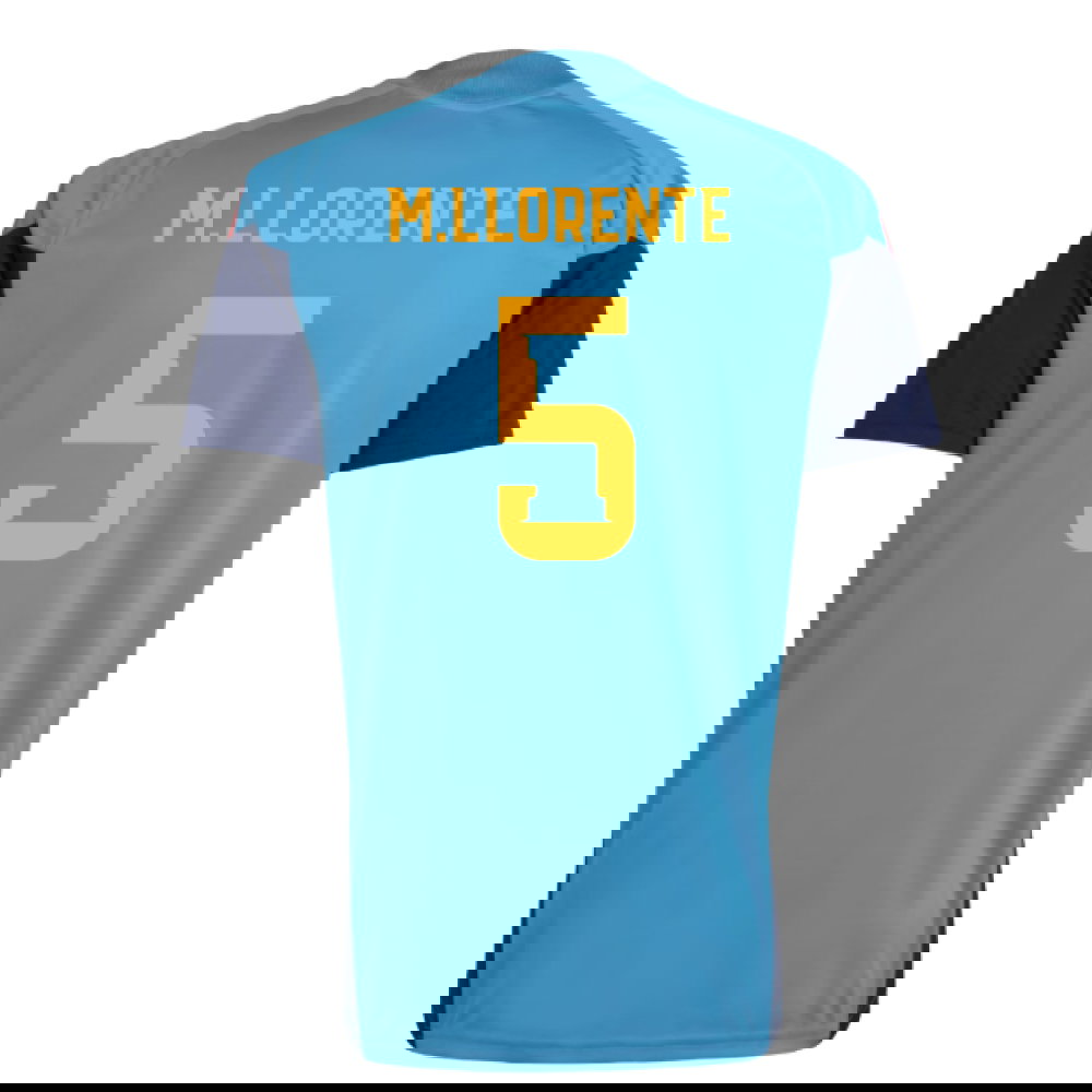 2026-2027 Spain Training Jersey (Bold Aqua) (M.Llorente 5)