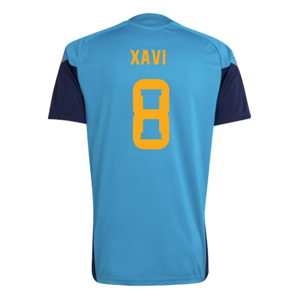 2026-2027 Spain Training Jersey (Bold Aqua) (Xavi 8)