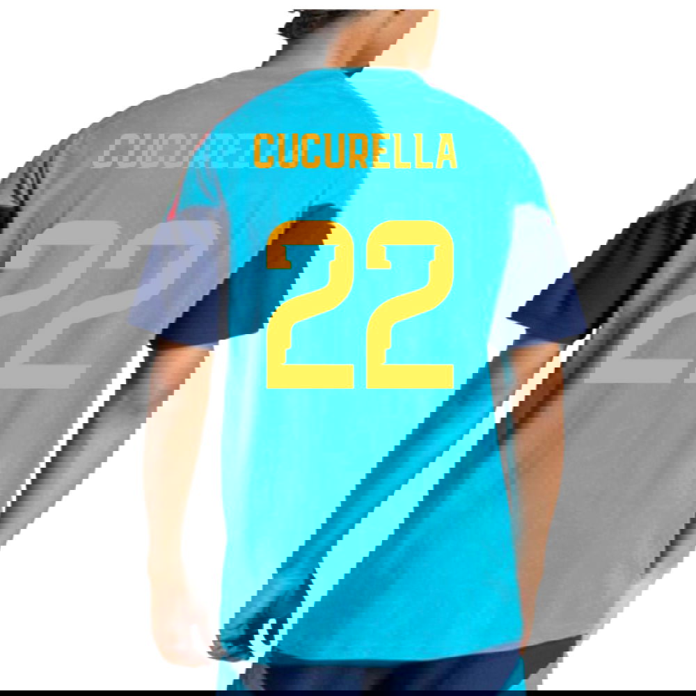 2026-2027 Spain Training Tee (Bold Aqua) (Cucurella 22)