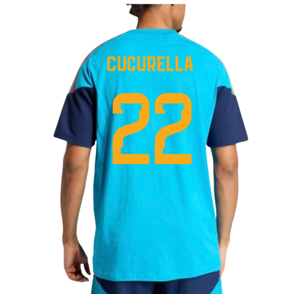 2026-2027 Spain Training Tee (Bold Aqua) (Cucurella 22)