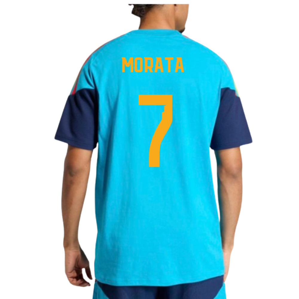 2026-2027 Spain Training Tee (Bold Aqua) (Morata 7)