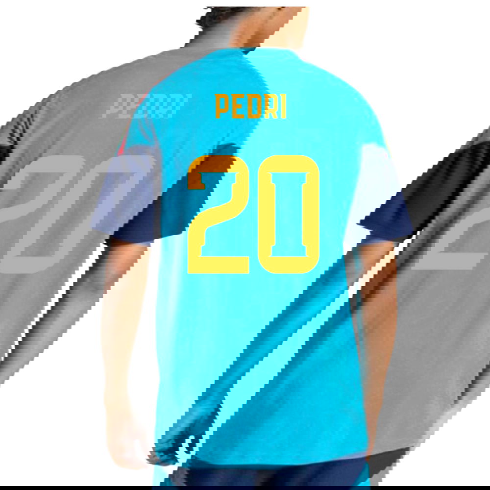 2026-2027 Spain Training Tee (Bold Aqua) (Pedri 20)