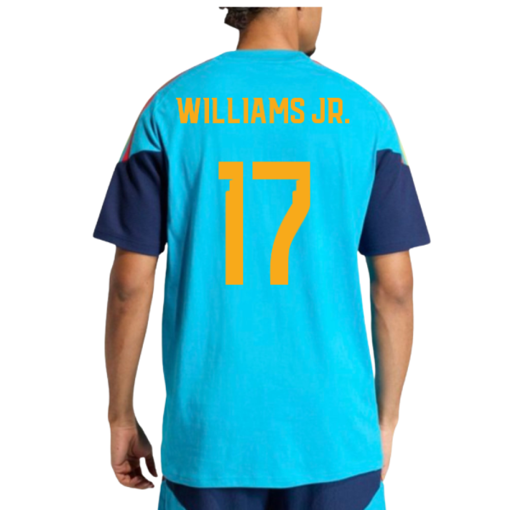 2026-2027 Spain Training Tee (Bold Aqua) (Williams Jr. 17)