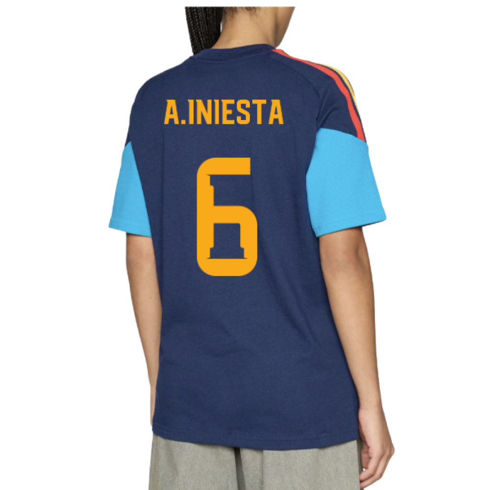 2026-2027 Spain Training Tee (Night Indigo) (A.Iniesta 6)
