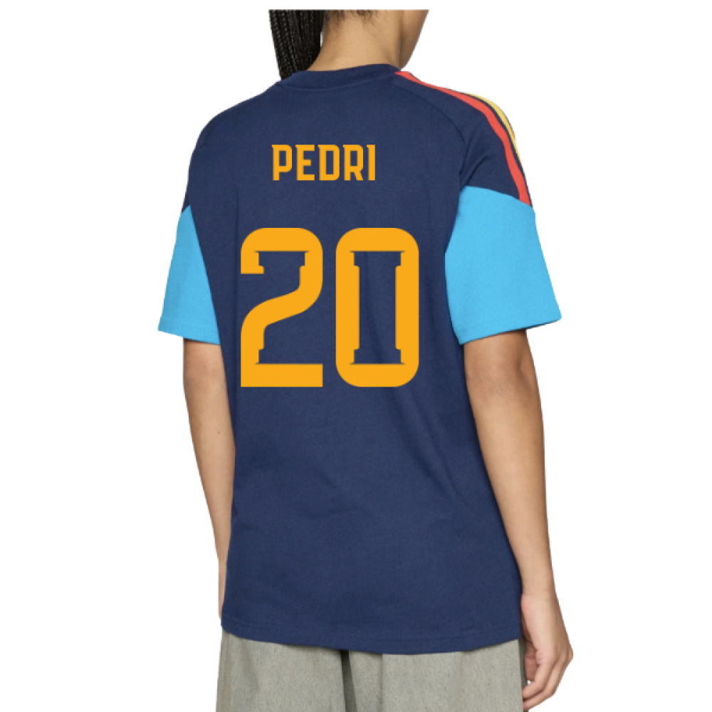 2026-2027 Spain Training Tee (Night Indigo) (Pedri 20)