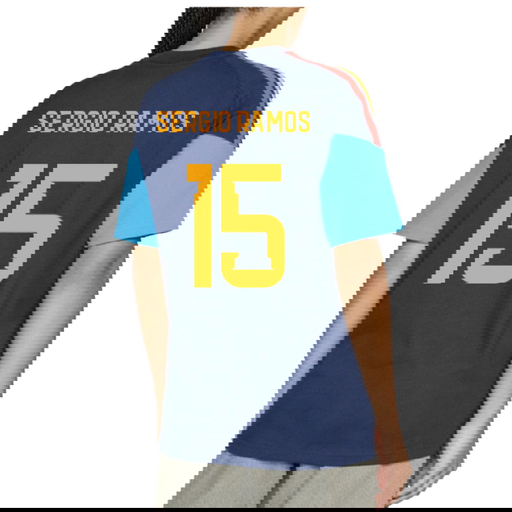 2026-2027 Spain Training Tee (Night Indigo) (Sergio Ramos 15)