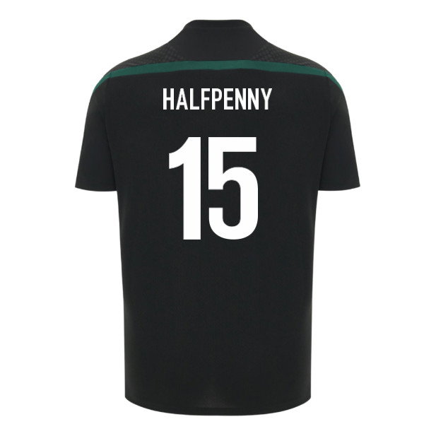 2026-2027 Wales WRU Rugby Player Training Shirt (Black) - Kids (Halfpenny 15)