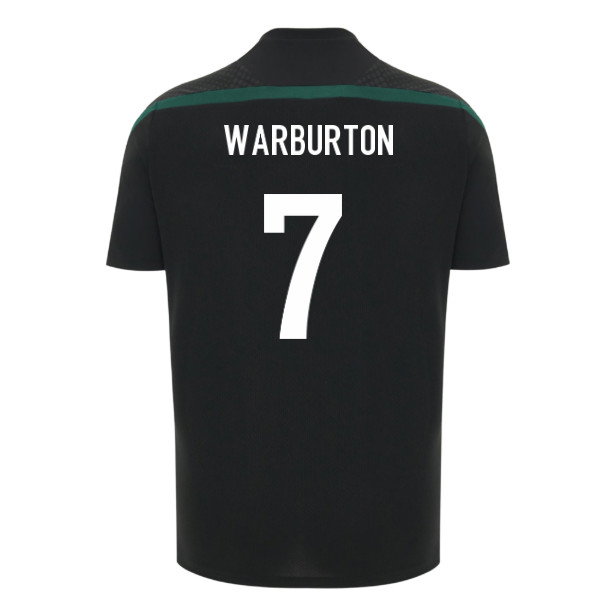 2026-2027 Wales WRU Rugby Player Training Shirt (Black) - Kids (Warburton 7)
