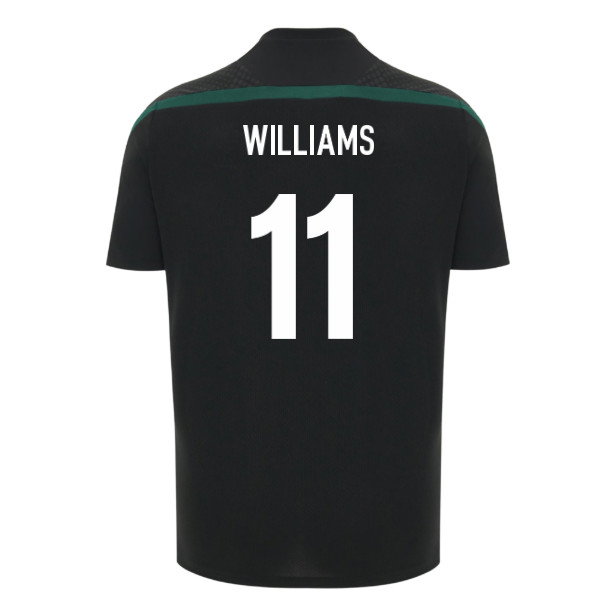 2026-2027 Wales WRU Rugby Player Training Shirt (Black) - Kids (Williams 11)