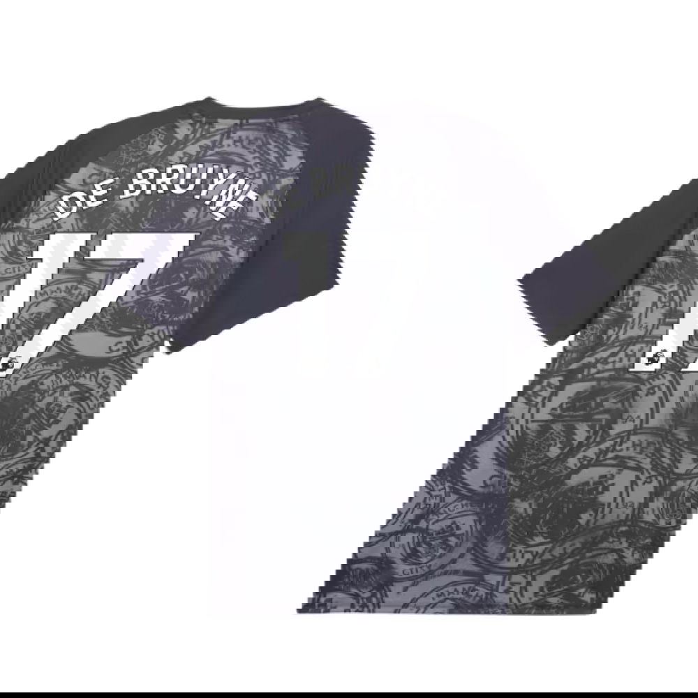 2026 Man City Warm Up Jersey (Gray) (De Bruyne 17)