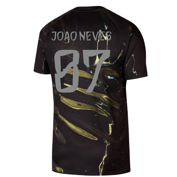 2026 PSG Jordan Stadium Night Edition Shirt (Black) (Joao Neves 87)
