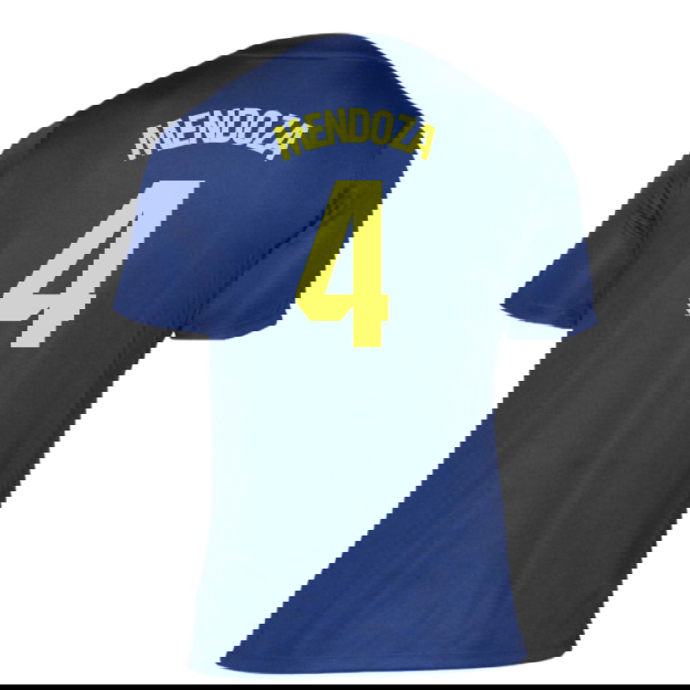 2025-2026 Atletico Madrid Pre-Match Shirt (Blue-Yellow) (Mendoza 4)