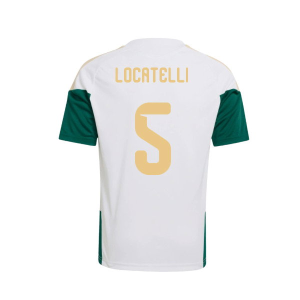2026-2027 Italy Training Jersey (White) - Kids (Locatelli 5)