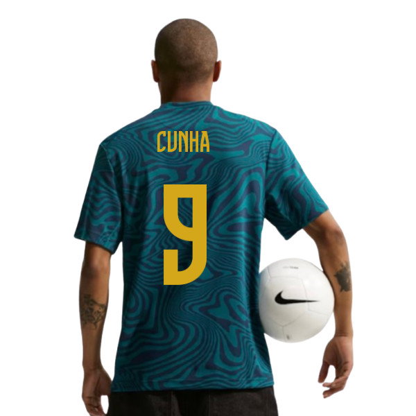2026-2027 Brazil Primary Dri-Fit Shirt (Geode Teal) (Cunha 9)