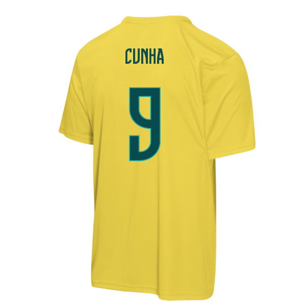 Brazil FIFA World Cup 2026™ T-Shirt (Yellow) - Kids (Cunha 9)
