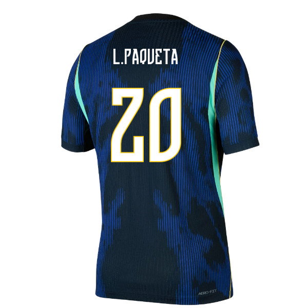 2026-2027 Brazil Match Away Jordan Aero-FIT Authentic Shirt (L.Paqueta 20)