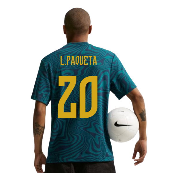 2026-2027 Brazil Primary Dri-Fit Shirt (Geode Teal) (L.Paqueta 20)
