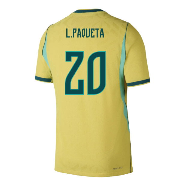 2026-2027 Brazil Authentic Aero-Fit Match Home Shirt (L.Paqueta 20)