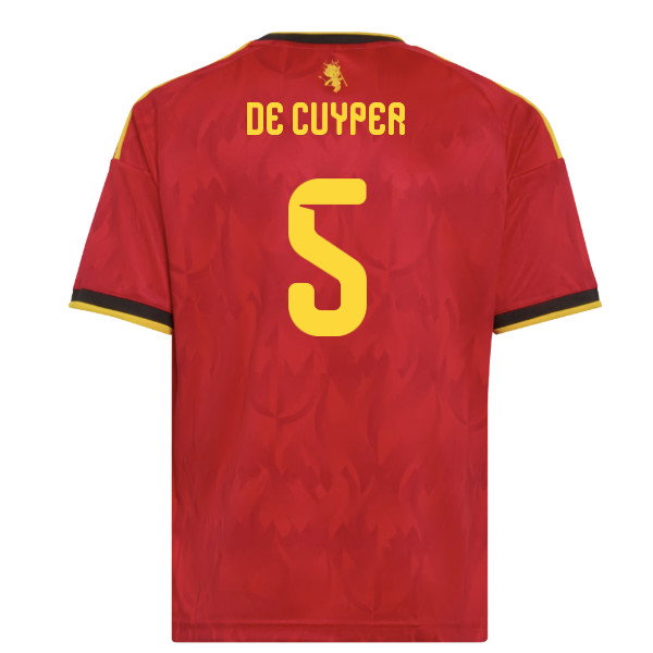 2026-2027 Belgium Home Shirt (Kids) (De Cuyper 5)