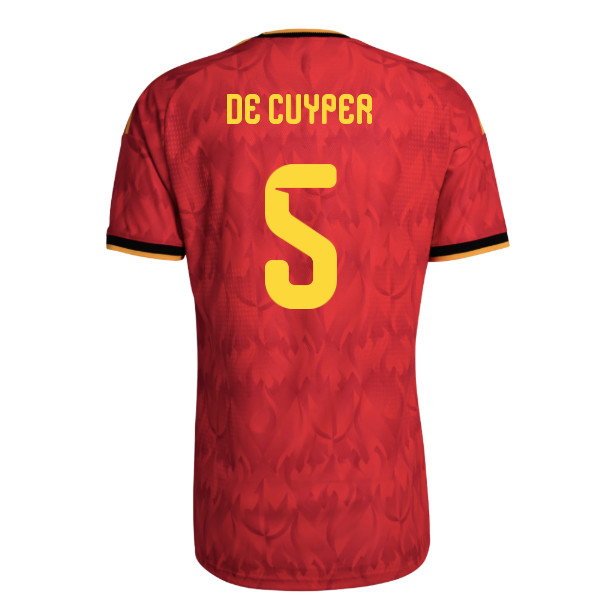 2026-2027 Belgium Authentic Home Shirt (De Cuyper 5)