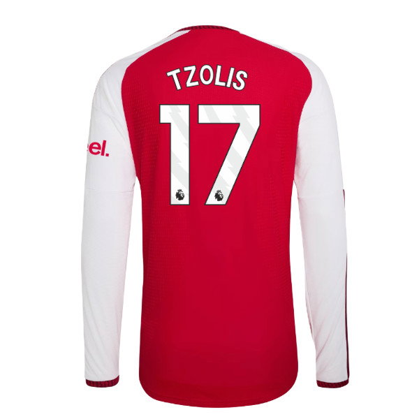 2026-2027 Arsenal Authentic Long Sleeve Home Shirt (Tzolis 17)