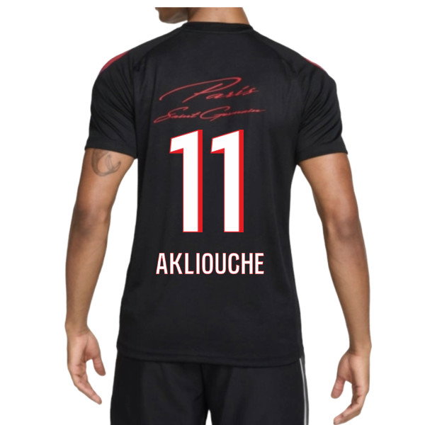 2026-2027 PSG Strike Training Shirt (Black) (Akliouche 11)