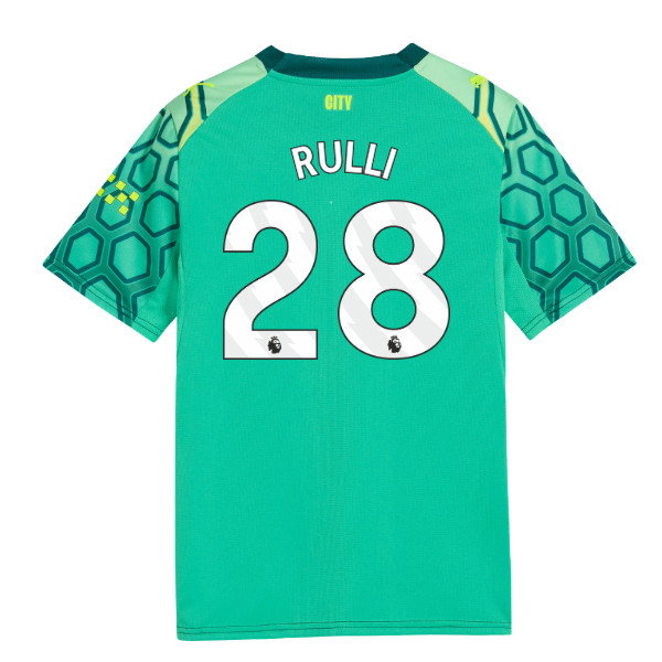 2026-2027 Man City Goalkeeper Shirt (Green) - Kids (Rulli 28)