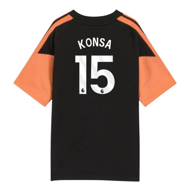 2026-2027 Arsenal Training Tee (Black) - Kids (Konsa 15)