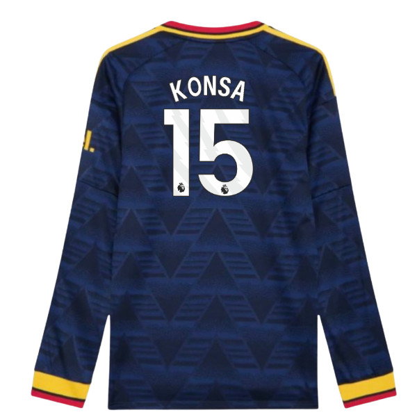 2026-2027 Arsenal Authentic Long Sleeve Away Shirt (Konsa 15)