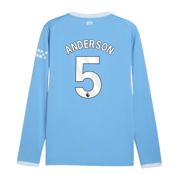 2026-2027 Man City Home Long Sleeve Shirt (Anderson 5)