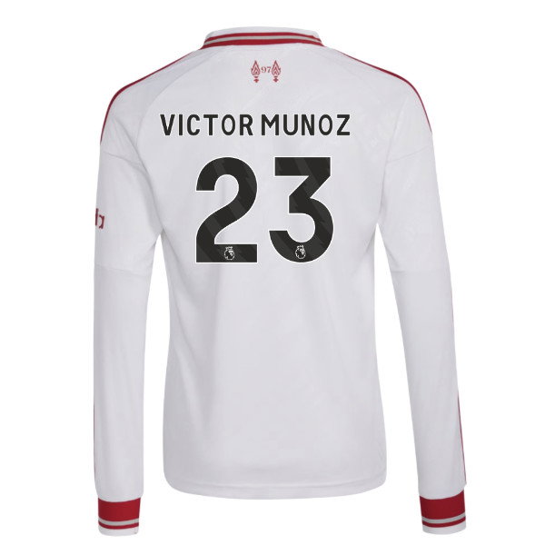 2026-2027 Liverpool Long Sleeve Away Shirt (Kids) (Victor Munoz 23)