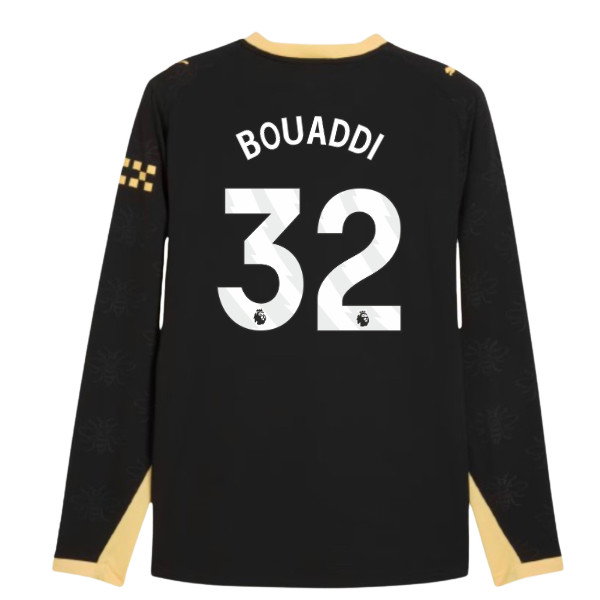 2026-2027 Man City Authentic Long Sleeve Away Shirt (Bouaddi 32)