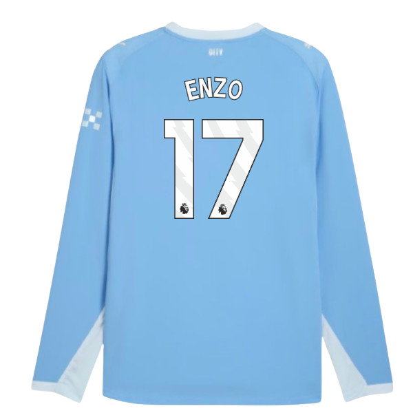 2026-2027 Man City Authentic Long Sleeve Home Shirt (Enzo 17)