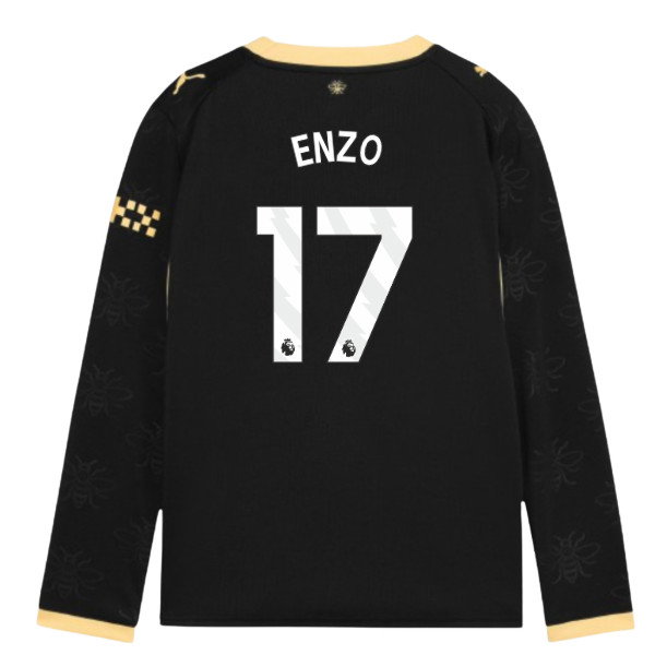 2026-2027 Man City Away Long Sleeve Shirt (Kids) (Enzo 17)