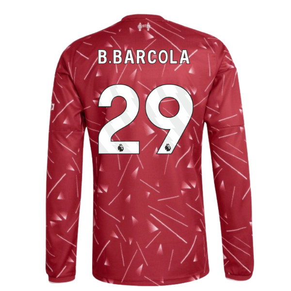 2026-2027 Liverpool Pre-Match Warm Up Shirt (Active Maroon) - Kids (B.Barcola 29)