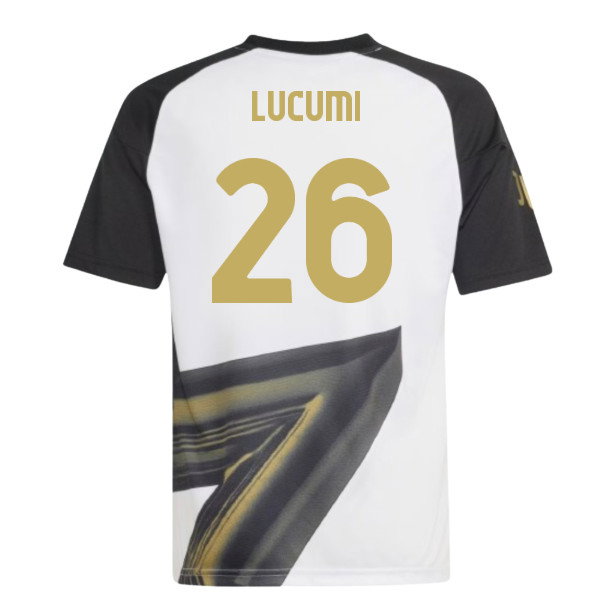 2026-2027 Juventus Pre-Match Shirt (White) - Kids (Lucumi 26)