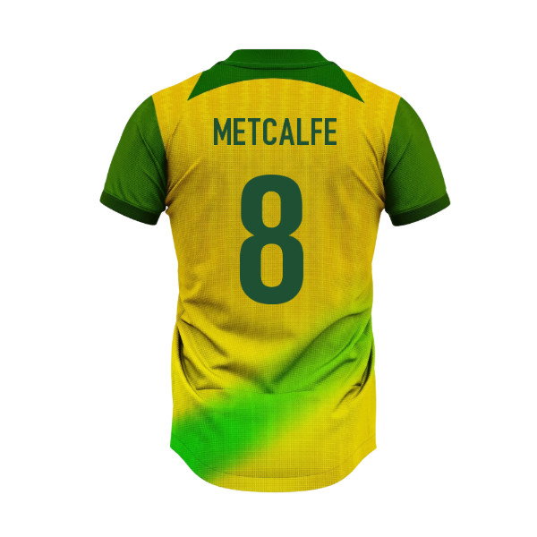 Australia Socceroos Home Supporter Jersey Adult Short Sleeve (Metcalfe 8)