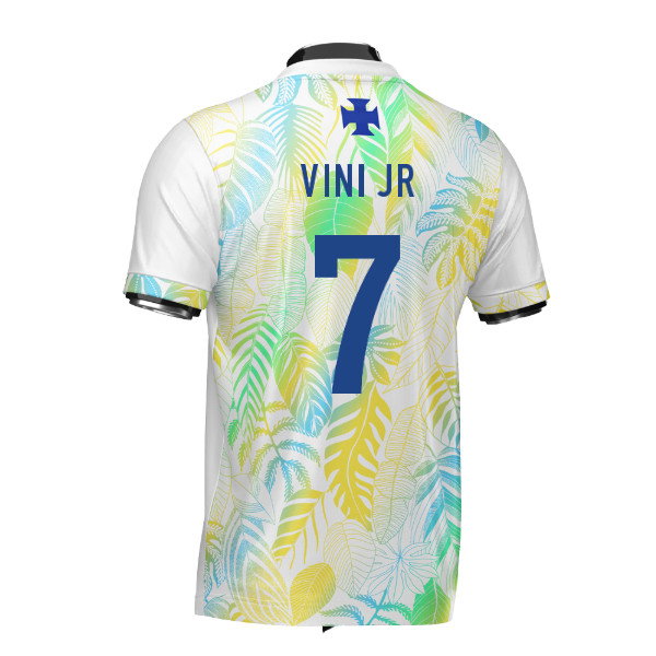 Brazil DNA White Concept Football Jersey (Wolvate) Adult Short Sleeve (Vini JR 7)