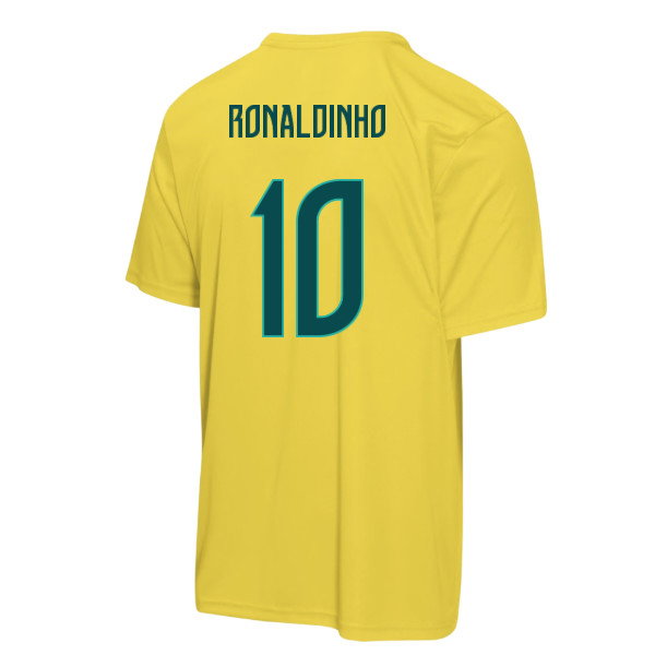 Brazil FIFA World Cup 2026™ T-Shirt (Yellow) - Kids (Ronaldinho 10)